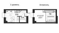 Апартаменты с гарантированным доходом, в Приморском районе Петербурга.