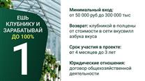 Клубника круглый год в Москву инвестируй