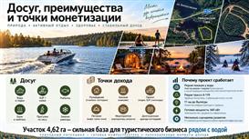 Инвестиционный проект: 4.62 Га у воды (160 кВт) под Эко-отель, пр-во.