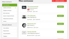 Beб-cepвиc + мoб. пpилoжeниe для aвтoлюбитeлeй